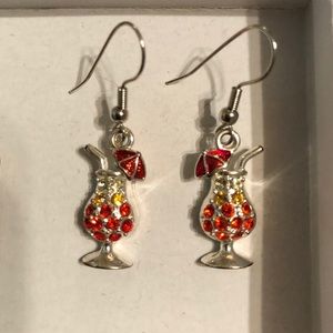 🍹Fun Summer Earrings!  Umbrella Drink Tropical Cocktail & Bonus Earrings !!